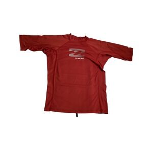 Billabong Rash‎ Guard Sun Protection UPF 50 Red XX Large Long Sleeve Swim (867)
